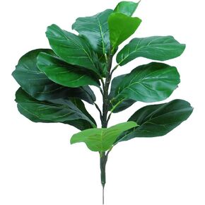 Artificial Fiddle Leaf Fig Tree Twig Stem, 2 Pack 20.9 Inch Faux Greenery Plants Branches Fake Green Leaves Bouquet for Wedding Party Indoor Outdoor Yard Office Home Decor in Saudi Arabia