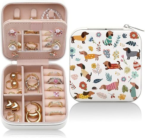 Dachshund Gifts for Women Jewelry Box, Weiner Dog Gift for Women, Dachshund Lovers Weiner Dog Mom Gift Decor Jewelry Case Organizer in Saudi Arabia