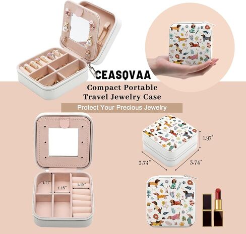 Dachshund Gifts for Women Jewelry Box, Weiner Dog Gift for Women, Dachshund Lovers Weiner Dog Mom Gift Decor Jewelry Case Organizer in Saudi Arabia