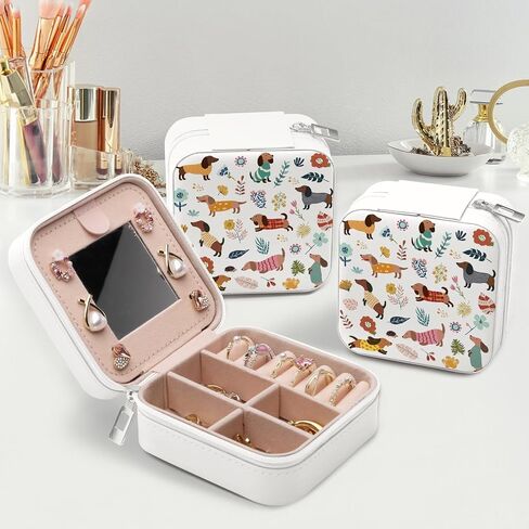 Dachshund Gifts for Women Jewelry Box, Weiner Dog Gift for Women, Dachshund Lovers Weiner Dog Mom Gift Decor Jewelry Case Organizer in Saudi Arabia