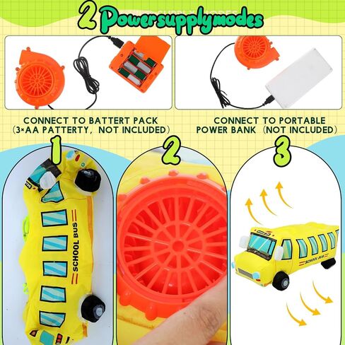 Couple Inflatable School Bus Costume for Adult Halloween Costumes 2 People Funny School Bus Costumes for Men Women Cosplay in Saudi Arabia