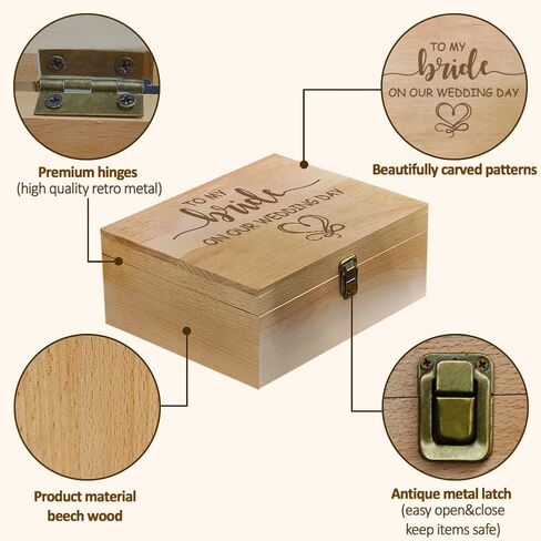 arricraft 1 Pc Wooden Memory Keepsake Box, Miscarry Memory Box with Hinged Lids for Baby Loss Memorial Gift Storage Box Keepsake to Store Photos Letters and Valuables 9.6x7.6x4inch in Saudi Arabia