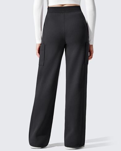 G4Free Flurrylux Womens Cargo Fleece Lined Sweatpants Cotton Baggy Wide Leg Pants with Pockets Lounge in Saudi Arabia
