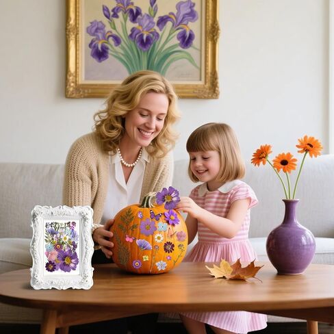 Yuboo 98Pcs White Dried Pressed Flowers for Crafts, Gifts for Mothers Day, Pressed Florals Leaves with Tweezer, Natural Dried Flowers for Resin Molds DIY Art Scrapbooking Candle Nails Phone Case in Kuwait