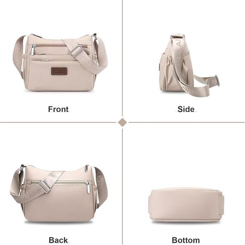 WITERY Crossboby Bags for Women - Waterproof Nylon Multi-Pocket Crossboby Purse for Women, Pocketbooks Medium Travel Purses in Saudi Arabia