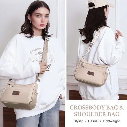 WITERY Crossboby Bags for Women - Waterproof Nylon Multi-Pocket Crossboby Purse for Women, Pocketbooks Medium Travel Purses in Saudi Arabia