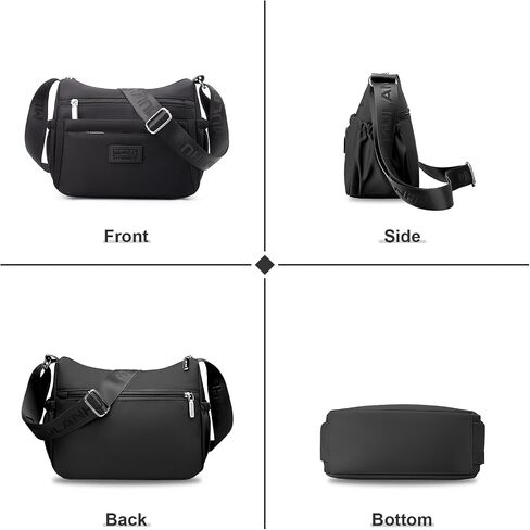 WITERY Crossboby Bags for Women - Waterproof Nylon Multi-Pocket Crossboby Purse for Women, Pocketbooks Medium Travel Purses in Saudi Arabia