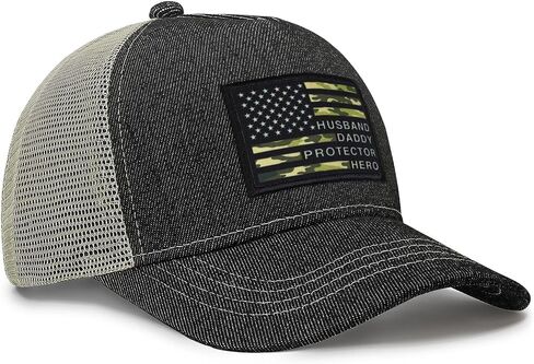 American Flag Hat Best Dad Ever Fathers Day Christmas Birthday Dad Gifts for Dad Hat from Daughter Son Camouflage in Saudi Arabia