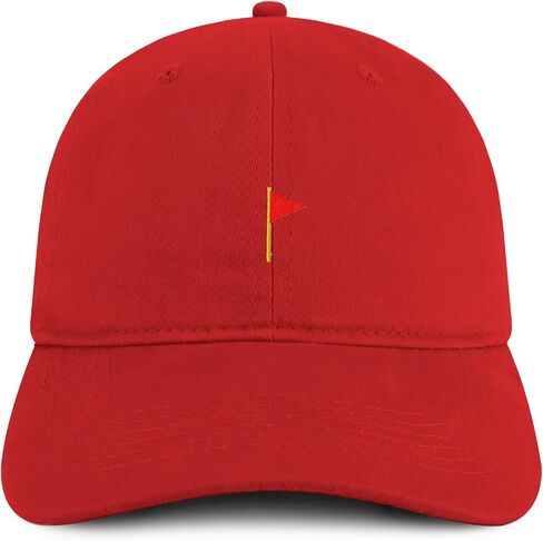 Trendy Apparel Shop Red Flag Emoticon Quality Embroidered Low Profile Brushed Cotton Dad Hat Cap in Saudi Arabia