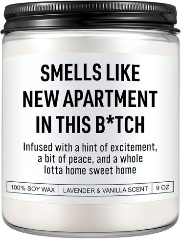 Funny Housewarming Candle, New Apartment Gifts, House Warming Gifts New Home for Men, Women, Couple, Family - First Apartment Essentials, 1st Apt. Must Haves - Closing Presents for Home Buyers in Saudi Arabia