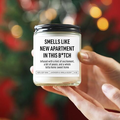 Funny Housewarming Candle, New Apartment Gifts, House Warming Gifts New Home for Men, Women, Couple, Family - First Apartment Essentials, 1st Apt. Must Haves - Closing Presents for Home Buyers in Saudi Arabia