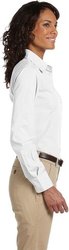 Harriton M510W Ladies Value Poplin Button Down Shirt in Kuwait