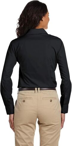 Harriton M510W Ladies Value Poplin Button Down Shirt in Kuwait