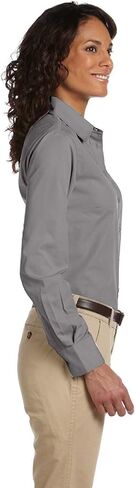 Harriton M510W Ladies Value Poplin Button Down Shirt in Kuwait