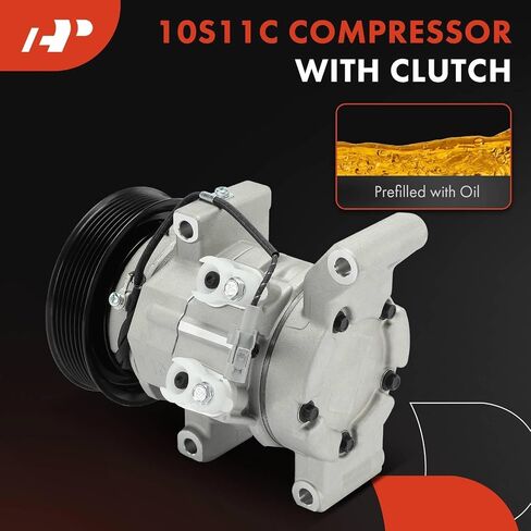A-Premium Air Conditioner AC Compressor with Clutch Compatible with Toyota Hilux 2001-2006 2.4L in Saudi Arabia
