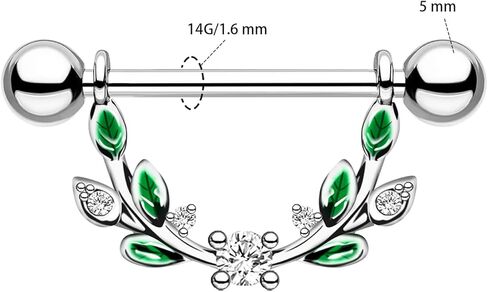 2pcs 14G Nipple Rings Flower Nipple Bars Surgial Steel 316L Nipple Piercing Jewelry Heart Nipple Barbell for Women in Kuwait