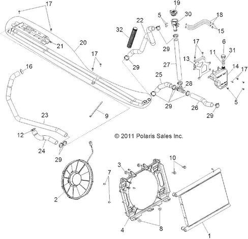 Polaris RZR Engine Inlet Hose, Rear, Genuine OEM Part 5414231, Qty 1 in Saudi Arabia