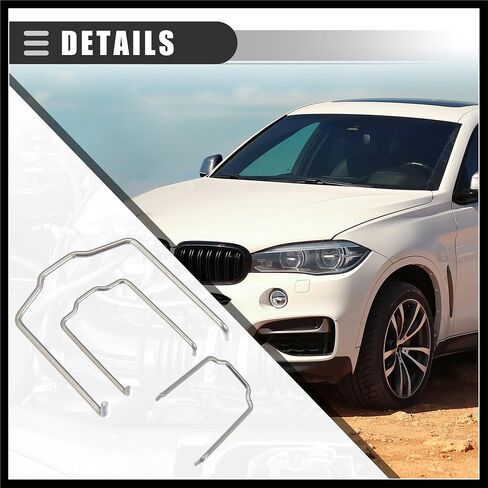 زنبرك الاحتفاظ بخرطوم الرادياتير، مشبك مشبك حذاء الحصان، لسيارة BMW E39 E38 E60 E90، معدن، لون فضي، مجموعة واحدة من المواد المتينة in Saudi Arabia