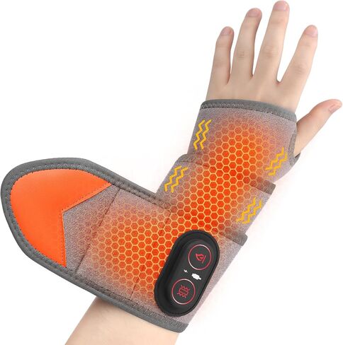 Cordless Wrist Heating Pad, Hand Wrap Brace with 3 Heats and Vibrations, Versatile Heating Pad for Knee, Elbow, Wrist, Ankle in Kuwait