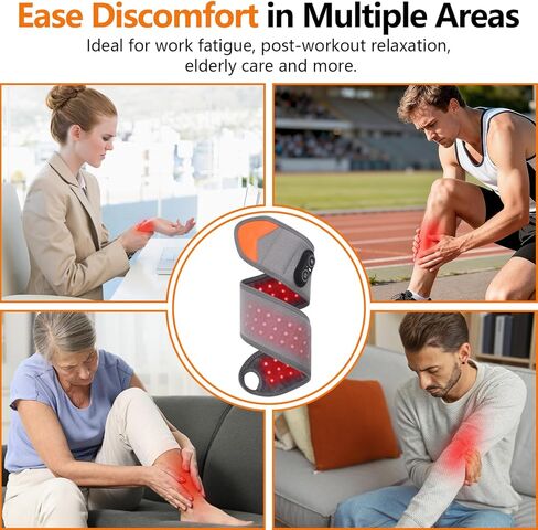 Cordless Wrist Heating Pad, Hand Wrap Brace with 3 Heats and Vibrations, Versatile Heating Pad for Knee, Elbow, Wrist, Ankle in Kuwait