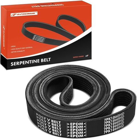 A-Premium Heavy-Duty Serpentine Drive Belt Compatible with Chevrolet C6500 Kodiak & GMC C7500 Topkick, 1998 1999 2000 2001 2002, L6 7.2L, DIESEL in Saudi Arabia