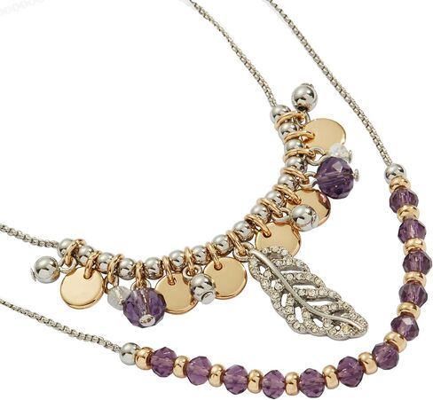 Alex and Ani Feather Bolo Bracelet, Set of 2,Two Tone, Purple Charm, Chain length adjusts from 16 to 18 inches, Earrings charm 0.17 inches in Saudi Arabia