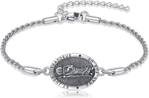 YAFEINI Saint Jude Bracelet for Women 925 Sterling Silver Saint Jude Bracelets Jewelry Gifts in Saudi Arabia