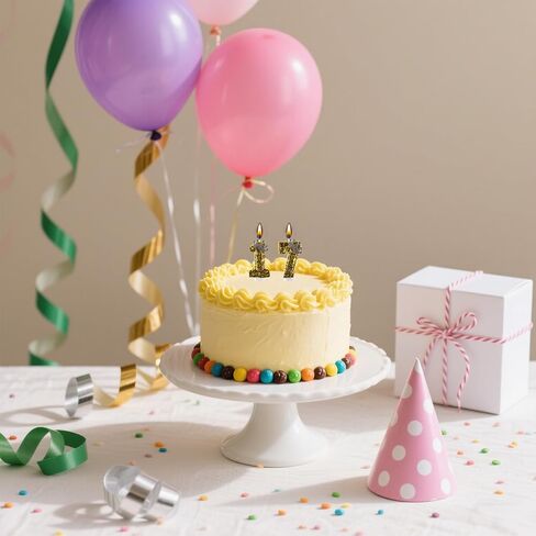 17 & 71 Birthday Candle, 17th & 71st Cake Candles, Number 17 & 71 Birthday Candles for Cake Topper Decoration, Black in Saudi Arabia