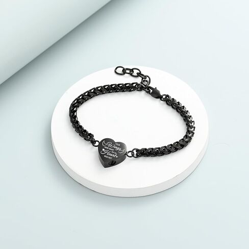 Imrsanl Heart Urn Bracelet for Women Cremation Jewelry for Ashes Bracelet Keepsake Memorial Lockets for Human Ashes in Saudi Arabia