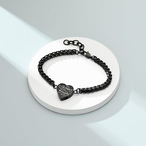Imrsanl Heart Urn Bracelet for Women Cremation Jewelry for Ashes Bracelet Keepsake Memorial Lockets for Human Ashes in Saudi Arabia