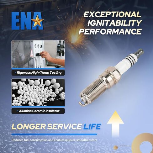ENA Set of 4 Iridium Spark Plug Compatible with Ford Lincoln Mercury Mazda C-Max CMax Escape Fusion Transit Connect MKZ Milan 2.0L 2.3L 2.5L Replacement for SP530 AYFS32YR in Saudi Arabia