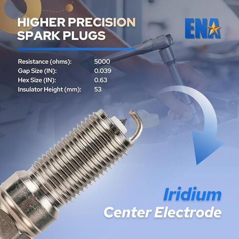 ENA Set of 4 Iridium Spark Plug Compatible with Ford Lincoln Mercury Mazda C-Max CMax Escape Fusion Transit Connect MKZ Milan 2.0L 2.3L 2.5L Replacement for SP530 AYFS32YR in Saudi Arabia