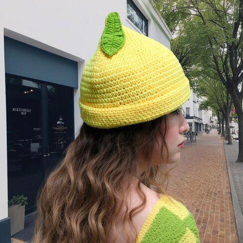 Y2K Beanie for Women Handmade Trendy Casual Headwear Crochet Hat in Saudi Arabia