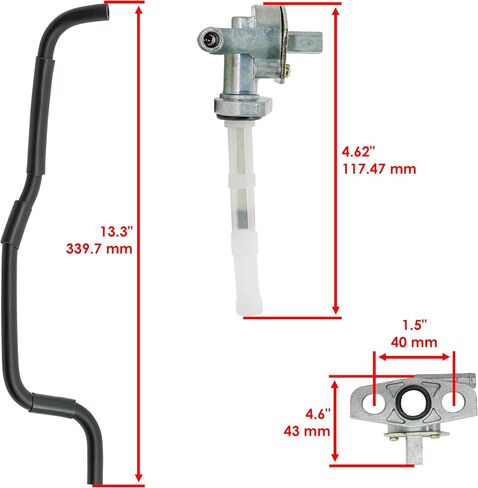 Caltric Fuel Tank Petcock Assembly Compatible with Honda Foreman 450 4x4 S ES 1998-2001 / Rincon 650 TRX650FA TRX650FGA 4x4 2003-2005 in Saudi Arabia