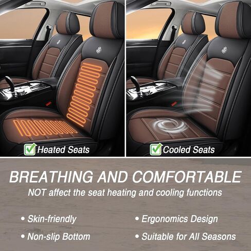 Seat Covers Fit for Chevrolet Suburban 2000-2025, 7 Seat, Compatible Airbag Non-Slip Waterproof Leather Seat Cover, Luxury Interior Full Set with Pillow Steering Wheel Covers, Black Coffee in Saudi Arabia