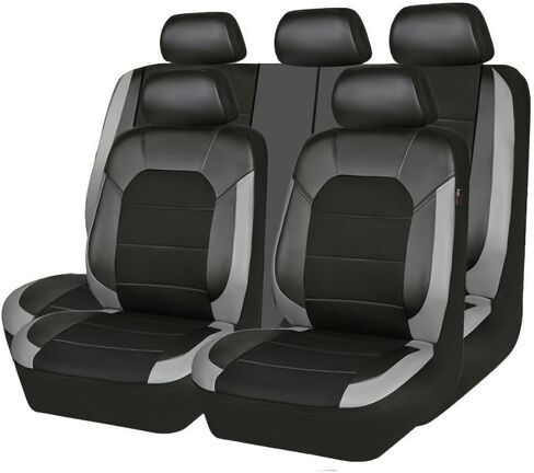 Car Seat Cover Sets for Hyundai Elantra 5. Generation (MD/UD)/2010 2011 2012 2013 2014 2015 Accessories, Full Set Seat Protectors Waterproof Anti-Scratch Wear-Resistant,Grey in Saudi Arabia