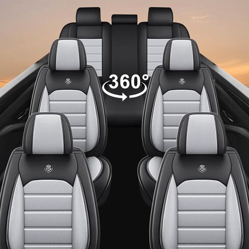 Seat Covers Fit for Chevrolet Suburban 2000-2025, 7 Seat, Compatible Airbag Non-Slip Waterproof Leather Seat Cover, Luxury Interior Full Set with Pillow Steering Wheel Covers, Black Coffee in Saudi Arabia