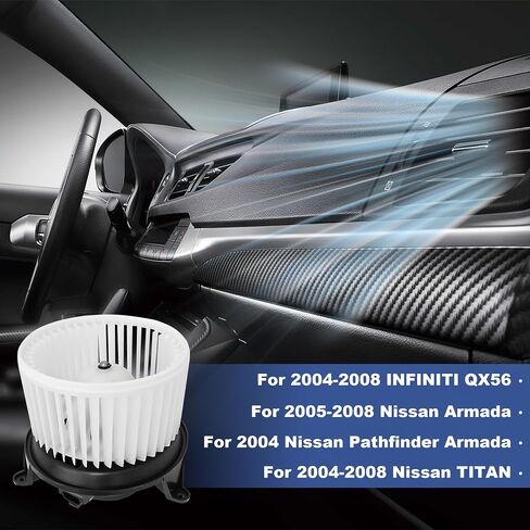 PartsFlow HVAC Blower Motor with Fan Compatible with 2005-2015 Nissan Armada 5.6L 2004-2015 Titan 5.6L 2004-2010 Infiniti QX56 5.6L 27226ZH00A 700174 in Saudi Arabia
