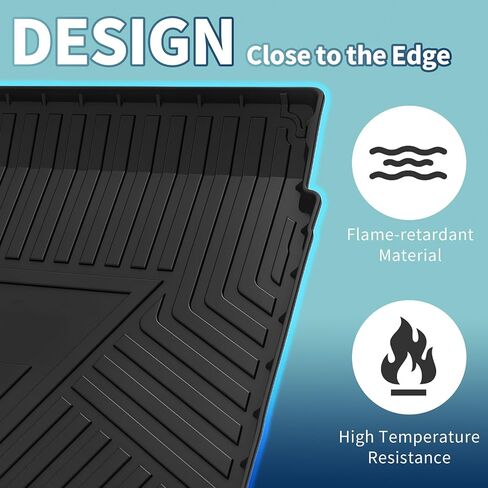 Flat Face Cargo Liner Rear Trunk Mat Trunk Cargo Luggage Boot Tray Mat Stripes and Triangles Pattern for Audi Q3 2019-2024 Anti-Slip in Saudi Arabia