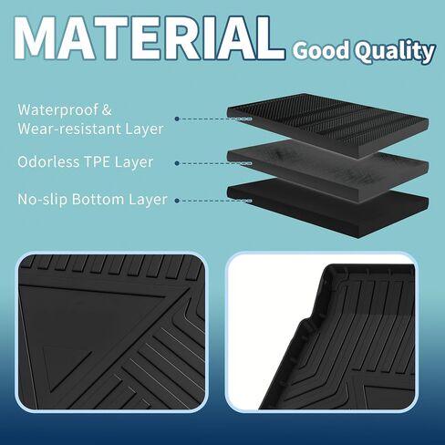 Flat Face Cargo Liner Rear Trunk Mat Trunk Cargo Luggage Boot Tray Mat Stripes and Triangles Pattern for Audi Q3 2019-2024 Anti-Slip in Saudi Arabia