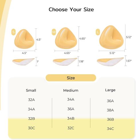 Niidor Self-Adhesive Insert Bra Pads,Women's Triangle Invisible Croppable Push-up Breast Cup Lifter for Underwear and Bikini (Double Side Sticky - L) in Kuwait