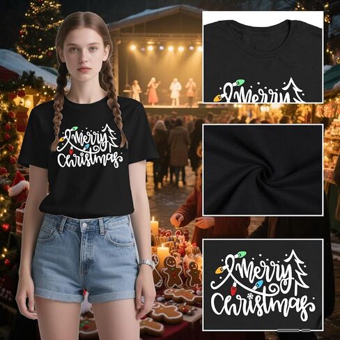 Christmas Shirts for Women Merry Christmas Tshirt Xmas Holiday Tee Shirt in Saudi Arabia
