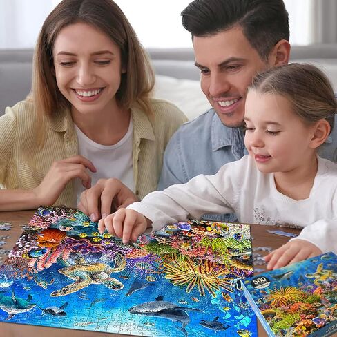 Puzzles for Adults 500 Pieces, Pet School Bus 500 Piece Puzzle Family Game Funny Dog Jigsaw Puzzles in Kuwait