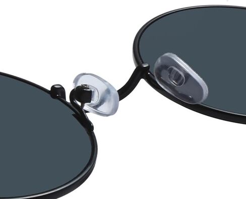 Fashion Retro Mini Small Round Black Sunglasses Suit for Mens Womens Circle Lens UV400 Protection Glasses in Kuwait