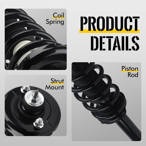 KUSATEC 171372 2 قطعة دعامات جانبية خلفية يسار ويمين مع نوابض لولبية ممتص الصدمات لـ 2003-2007 Honda Accord، 2004-2008 Acura TL in Saudi Arabia