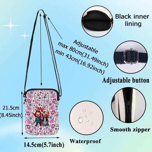 G2TUP Killer Doll Crossbody Bag Evil Doll Fans Gift Horror Shoulder Bag Murderous Toy Merchandise in Saudi Arabia
