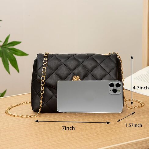 المرأة خمر مبطن رفرف حقيبة سلسلة حزام CrossBody السيدات محفظة الكتف in Saudi Arabia