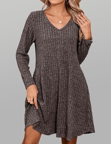 JollieLovin Women Plus Size Sweater Dresses Long Sleeve 2025 Casual Fall Winter Tunic Dress with Pockets in Saudi Arabia