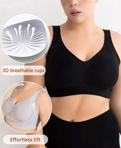 Wireless Bras for Women No Underwire Push Up Bra Seamless Full Coverage Plus Size Sleep Comfortable Womens Bras in Saudi Arabia
