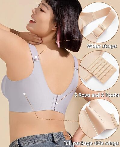 Wireless Bras for Women No Underwire Push Up Bra Seamless Full Coverage Plus Size Sleep Comfortable Womens Bras in Saudi Arabia